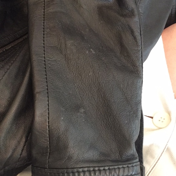 Zara black leather jacket - Picture 6 of 8